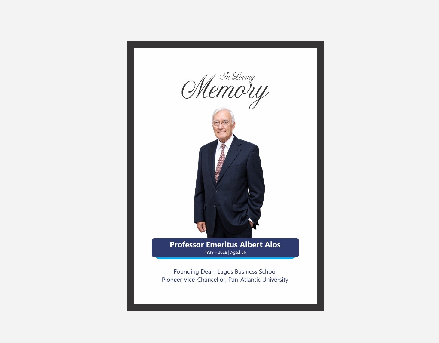 Professor Albert Alos: The Institution Builder